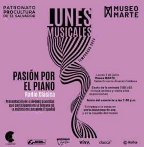 Lunes Musicales del MARTE presentan «Pasión por el Piano»